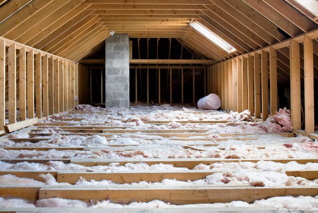 Insulaltion in an attic