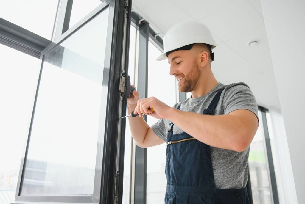 Get Dwell contractor installing a new window