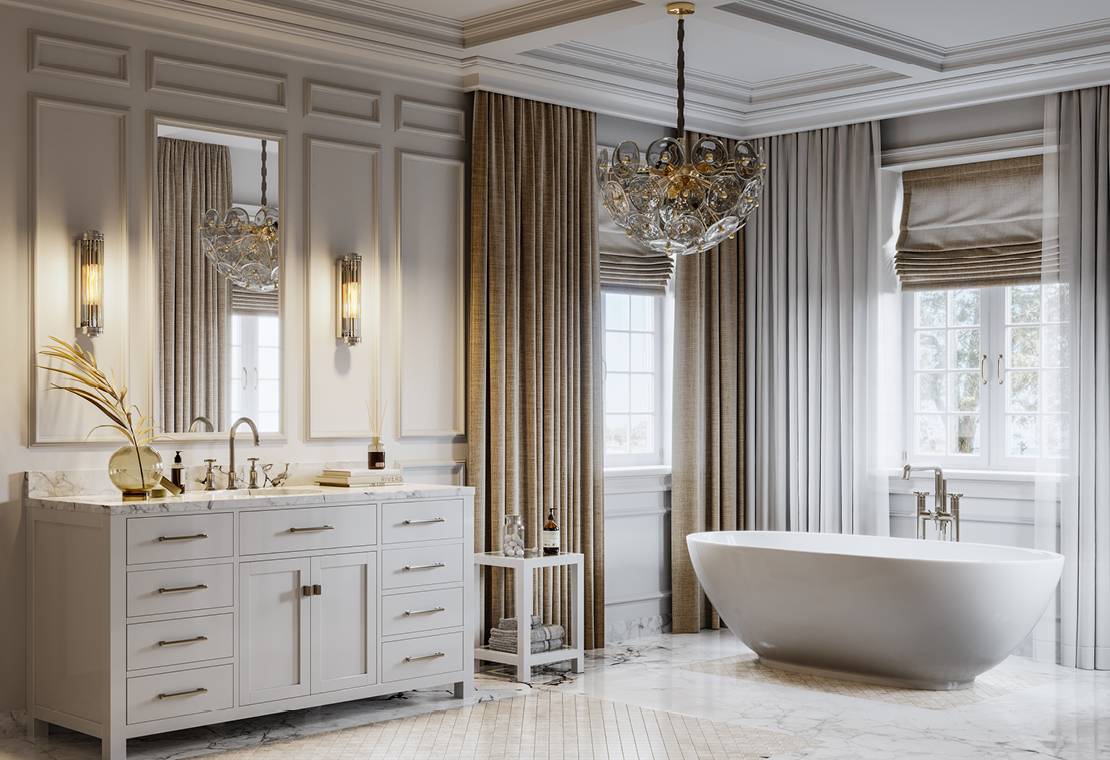 Far shot of man working on wall